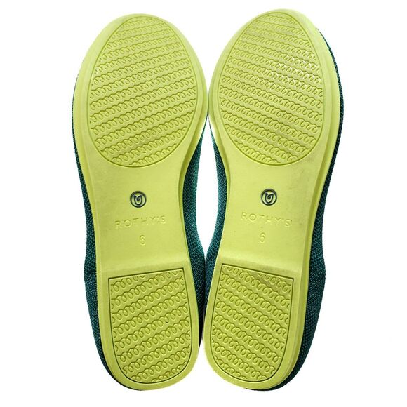 ROTHY'S The Loafer casual eco friendly everyday flats jade green Retired Size 6 - Picture 5 of 8